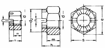 Kronenmutter M10x1