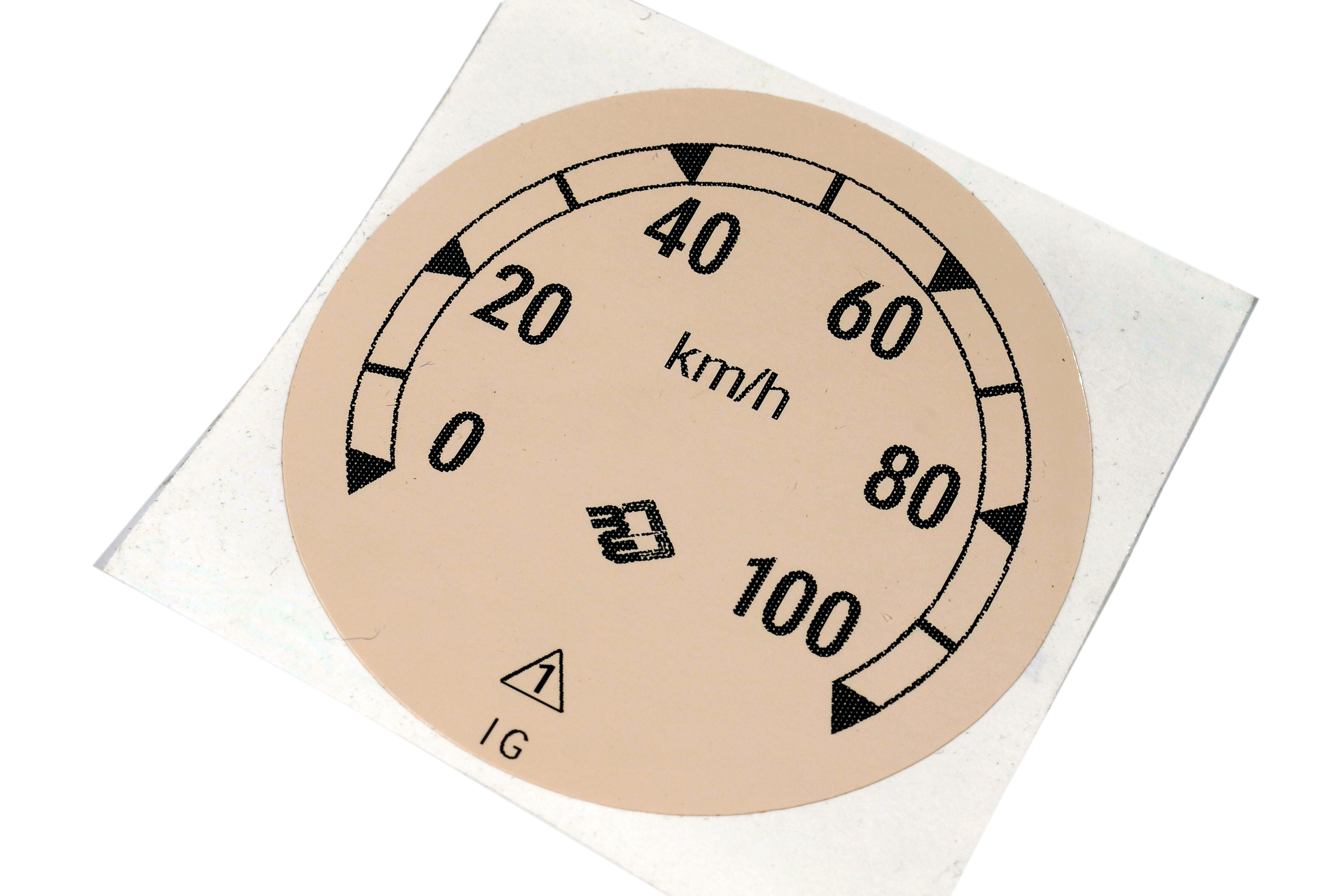 RT125/1 - 100 Km/h mit Beleuchtung Halte Tachometer AS 60mm - k-Wert= 1,0